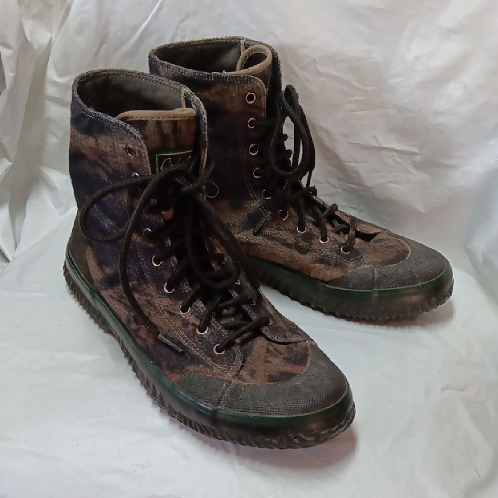 Cabela's Camouflage Men's Shank Canvas Boots Size 10 Preowned
